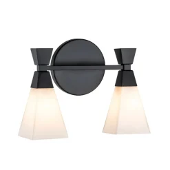 Sklep Kaja Podwójny kinkiet ścienny, czarny BOWTIE-2-MB z serii BOWTIE