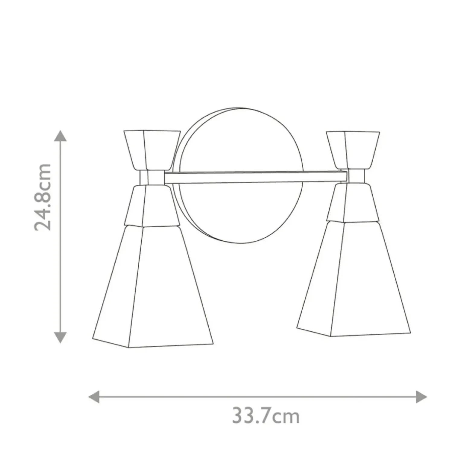 Sklep Kaja Podwójny kinkiet ścienny, czarny BOWTIE-2-MB z serii BOWTIE