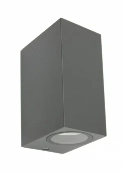 Sklep Kaja Podwójny kinkiet elewacyjny, kolor ciemny popiel 5002 DG z serii MINI | Kaja Ośw