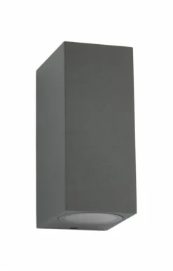 Sklep Kaja Podwójny kinkiet elewacyjny, kolor ciemny popiel 5002 DG z serii MINI | Kaja Ośw