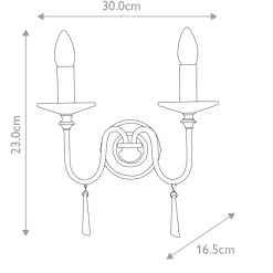 Sklep Kaja Podwójny kinkiet, polerowany FP2-POL-NICKEL z serii FINSBURY PARK