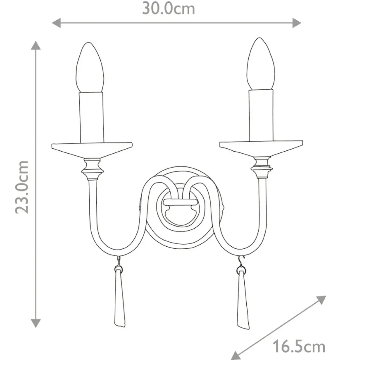 Sklep Kaja Podwójny kinkiet, polerowany FP2-POL-NICKEL z serii FINSBURY PARK