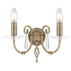 Sklep Kaja Podwójny kinkiet, postarzany mosiądz AG2-AGED-BRASS z serii AEGEAN