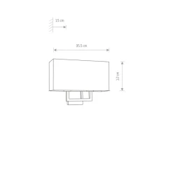 Sklep Kaja Podwójny kinkiet z m, geometrycznym kloszem 9304 | Kaja