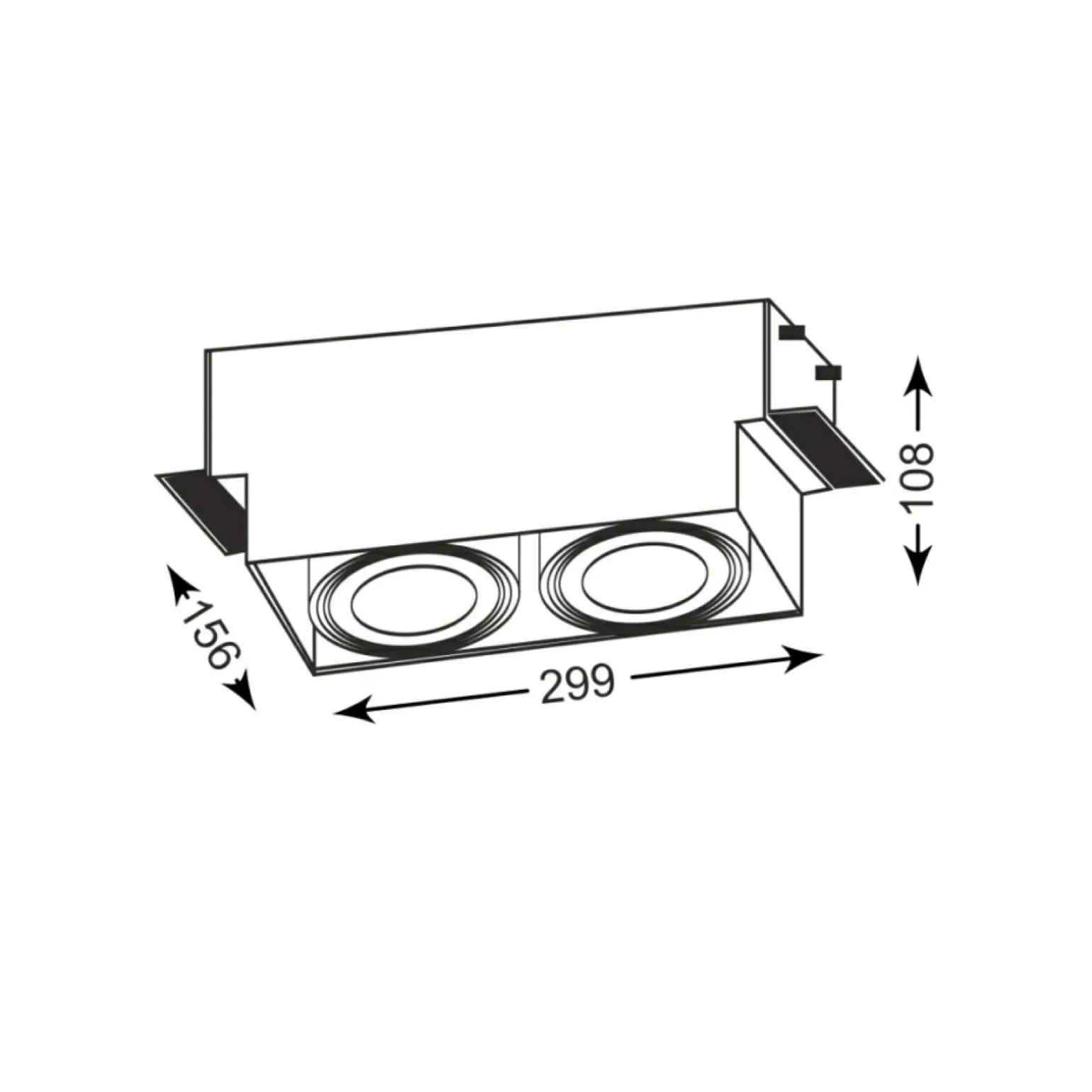 Sklep Kaja Podwójny spot podtynkowy 94364-WH ONEON DL 111-2| Kaja Oświetlenie