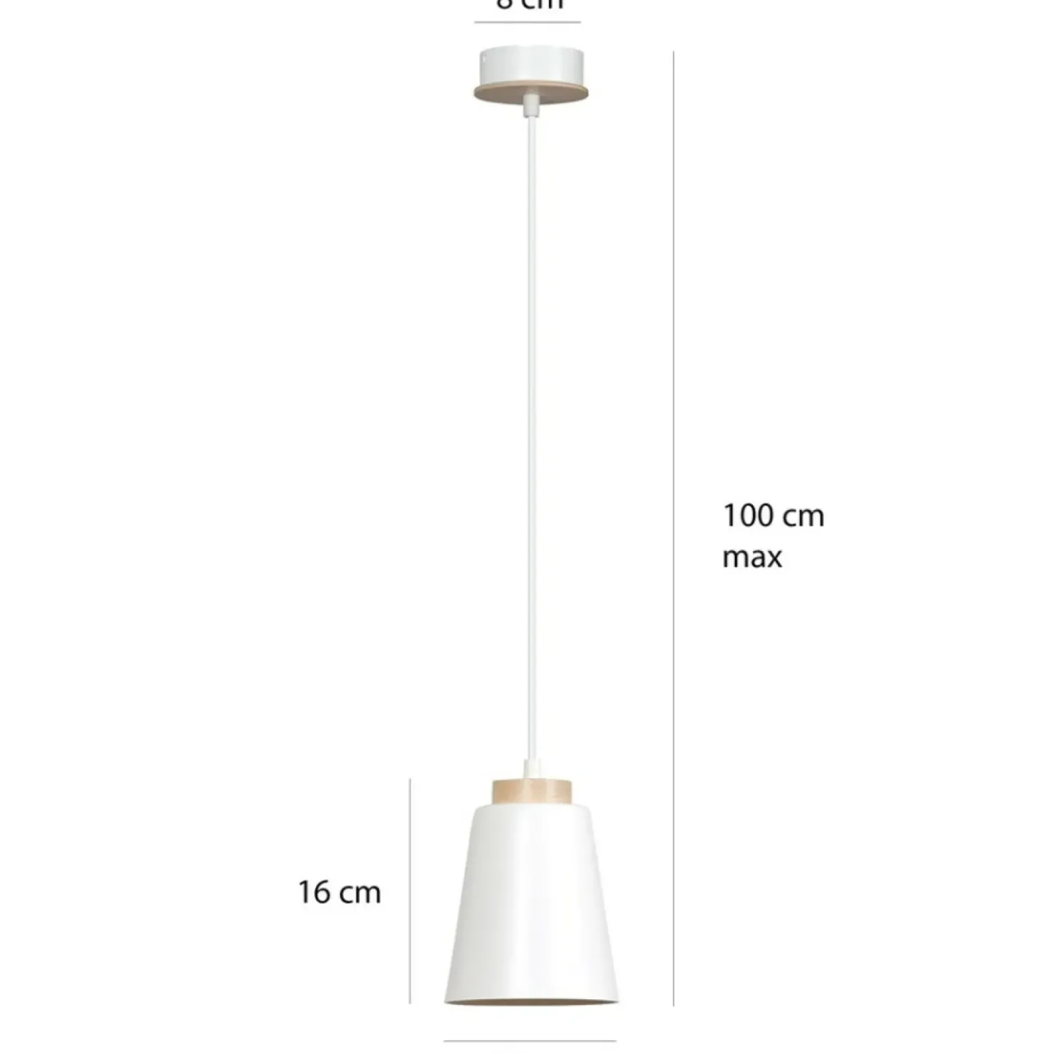 Online Pojedyncza biała lampa wisząca z dużym gwintem 443/1 | Kaja Żyrandole Nowoczesne