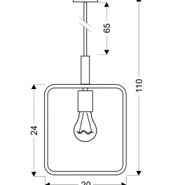 Outlet Pojedyncza, dekoracyjna lampa wisząca 31-73556 z serii FRAME | Kaja Żyrandole Nowoczesne