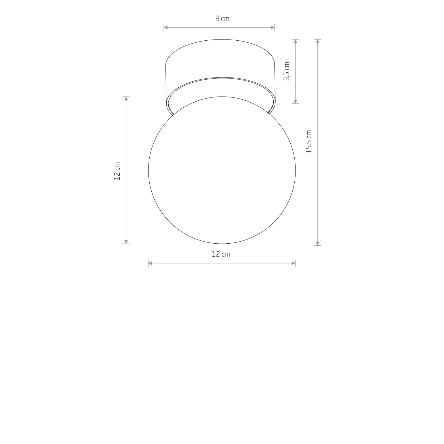 Sklep Kaja Pojedyncza lampa sufitowa z mlecznym kloszem 10623 KIER | Kaja
