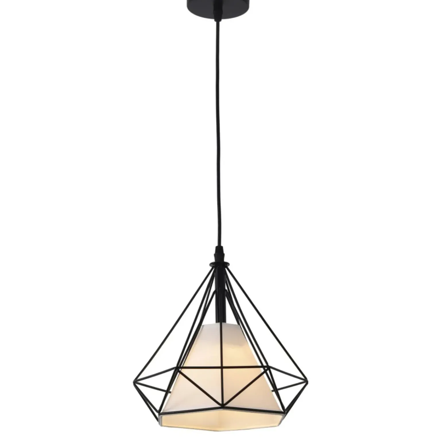 Store Pojedyncza lampa wisząca do jadalni LP-076/1P BK NOLA | Kaja Żyrandole Nowoczesne