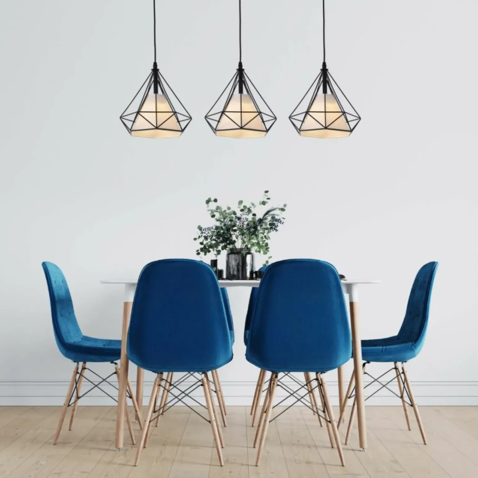 Store Pojedyncza lampa wisząca do jadalni LP-076/1P BK NOLA | Kaja Żyrandole Nowoczesne