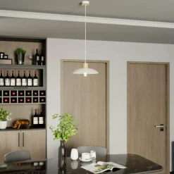 Cheap Pojedyncza lampa wisząca z drewnem 1319/1 KOBE | Kaja Oświetlenie Żyrandole Nowoczesne