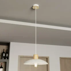 Cheap Pojedyncza lampa wisząca z drewnem 1319/1 KOBE | Kaja Oświetlenie Żyrandole Nowoczesne