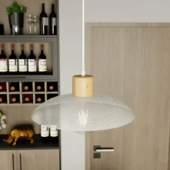 Cheap Pojedyncza lampa wisząca z drewnem 1319/1 KOBE | Kaja Oświetlenie Żyrandole Nowoczesne