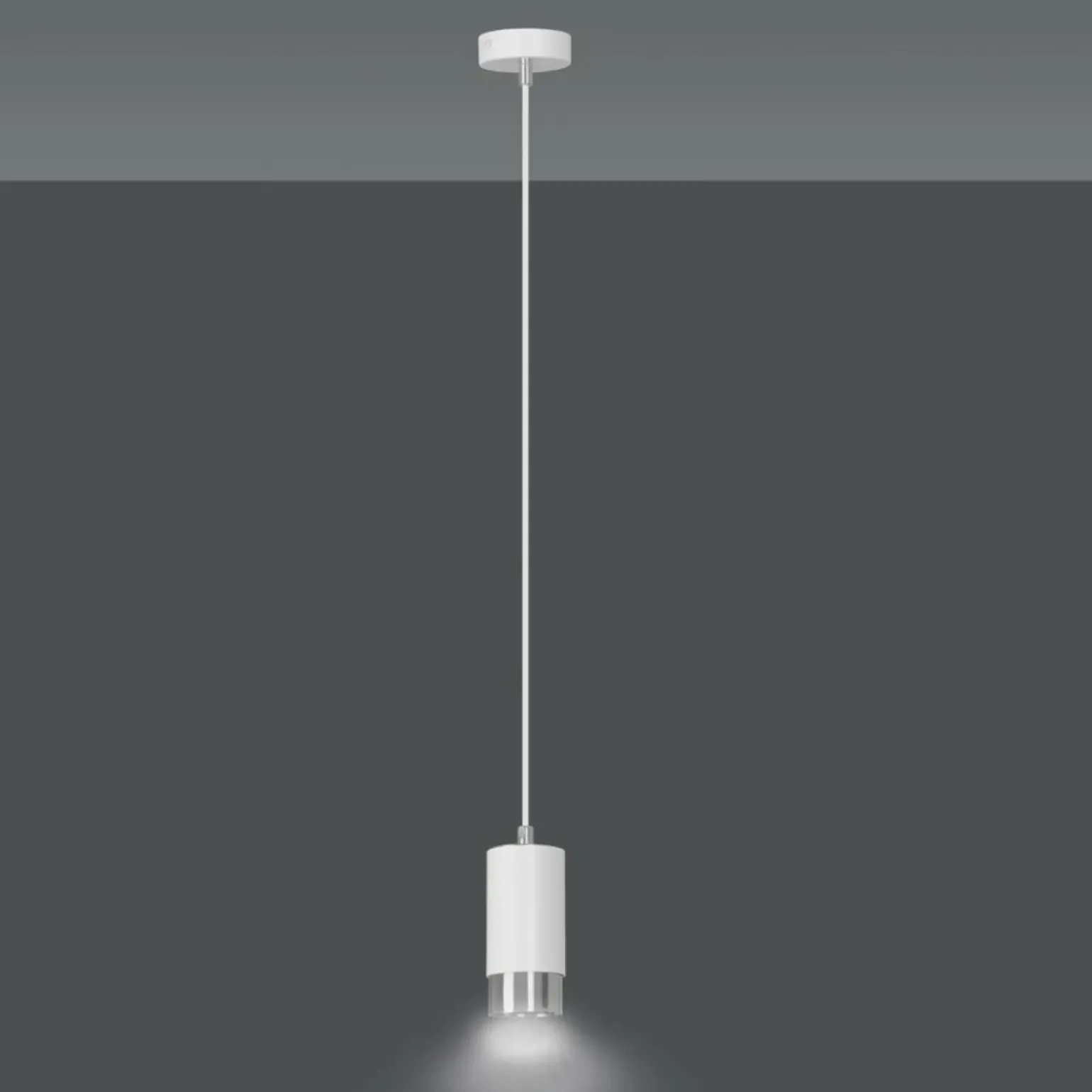 Fashion Pojedyncza lampa wisząca ze srebrnym zdobieniem 814/1 | Kaja Żyrandole Nowoczesne