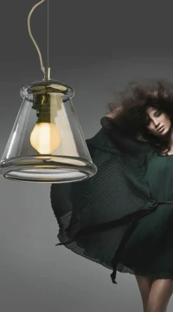 New Pojedyncza lampa wisząca z ozdobnym kloszem AZ0453 KEN | Kaja Żyrandole Nowoczesne