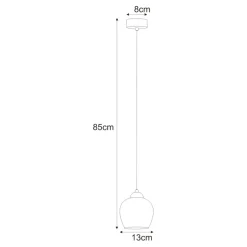 Best Sale Pojedyncza lampa wisząca z białym kloszem K-5600 z serii ABRO Żyrandole Nowoczesne