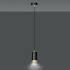 Store Pojedyncza lampa wisząca ze złotym zdobieniem 817/1 | Kaja Oświetlenie Żyrandole Nowoczesne