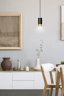 Store Pojedyncza lampa wisząca ze złotym zdobieniem 817/1 | Kaja Oświetlenie Żyrandole Nowoczesne