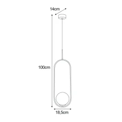 Online Pojedyncza, niebanalna lampa wisząca z kloszem K-5120 z serii VENTA Żyrandole Nowoczesne