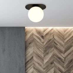 Sklep Kaja Pojedyncza oprawa natynkowa z białym kloszem 1118/1 PLAZA | Kaja