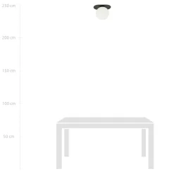 Sklep Kaja Pojedyncza oprawa natynkowa z białym kloszem 1118/1 PLAZA | Kaja