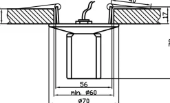 Sklep Kaja Pojedyncza oprawa podtynkowa, kryształowa 2268876 | Kaja Oświetlenie