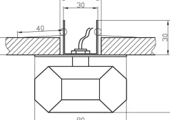 Sklep Kaja Pojedyncza oprawa podtynkowa, na żarówkę 2286641 | Kaja Oświetlenie