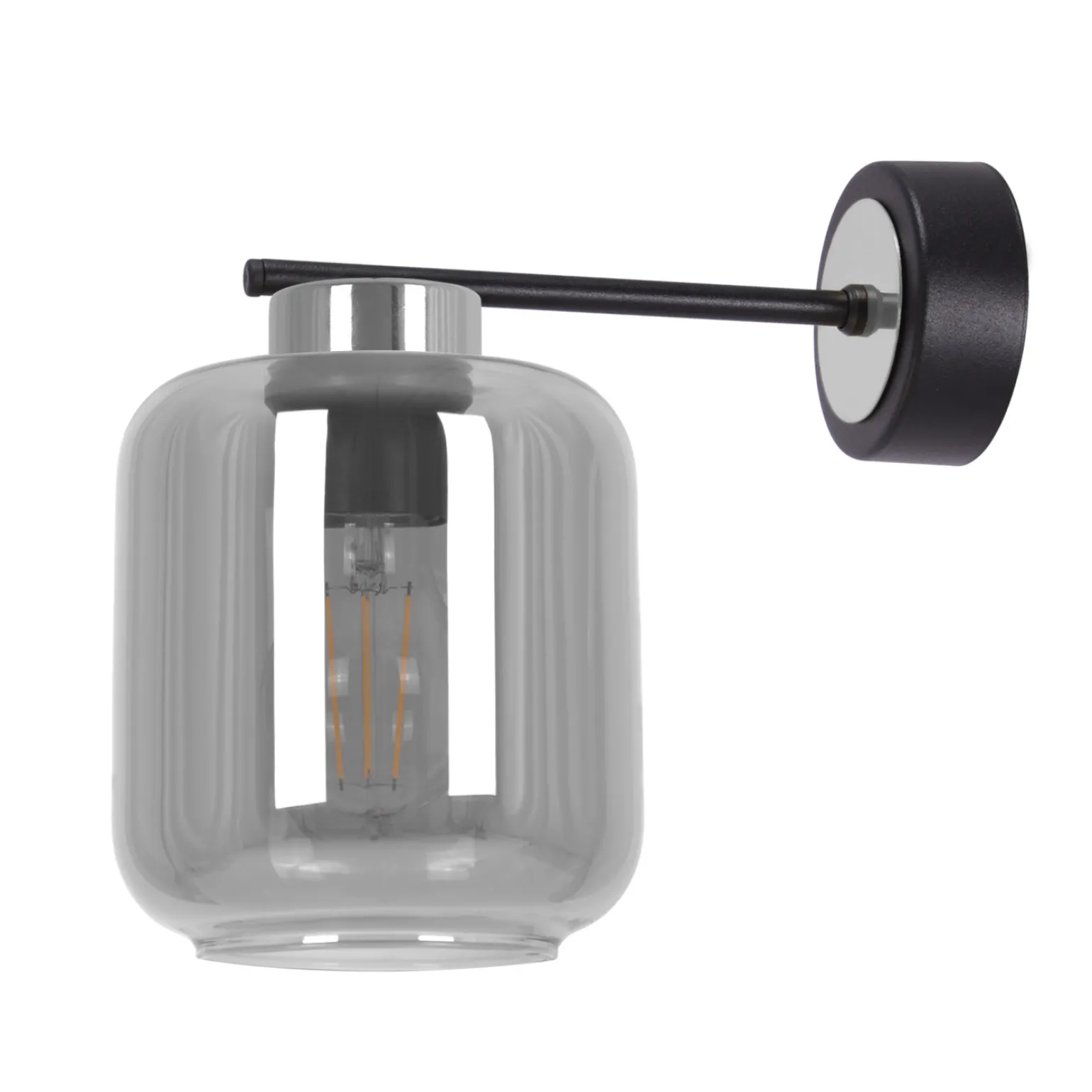 Sklep Kaja Pojedynczy kinkiet ze srebrnymi elementami K-5518 z serii PIEGA