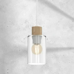 Best Sale Pojedynczy, minimalistyczny zwis z drewnem MLP8554 MADERA | Kaja Żyrandole Nowoczesne