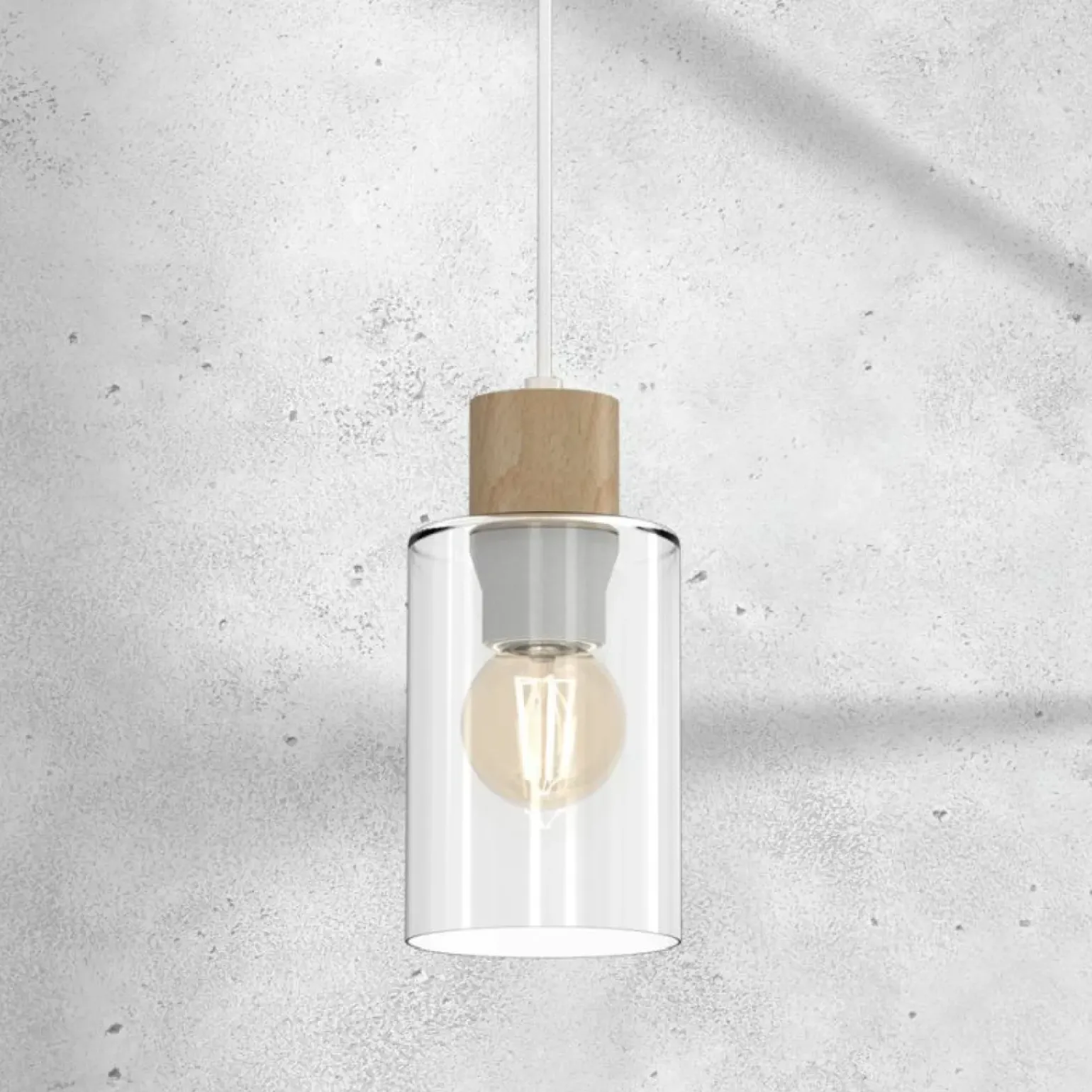 Best Sale Pojedynczy, minimalistyczny zwis z drewnem MLP8554 MADERA | Kaja Żyrandole Nowoczesne