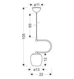 Sklep Kaja Pojedynczy, nietuzinkowy zwis z kloszem 31-07353 SERANO | Kaja