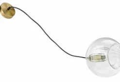 Flash Sale Pojedynczy, złoty zwis z okrągłym kloszem LP-133/1P z serii ARETTE Żyrandole Nowoczesne