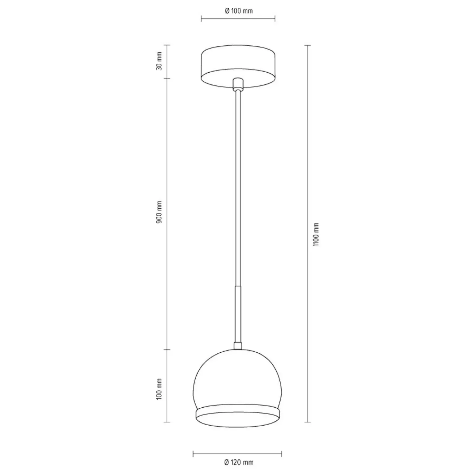 Hot Pojedynczy zwis na dębowej podstawie 5143174 BALL WOOD | Kaja Żyrandole Nowoczesne