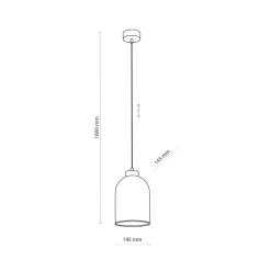 New Pojedynczy zwis z bursztynowym kloszem TK 5623 z serii SATIPO | Kaja Żyrandole Nowoczesne