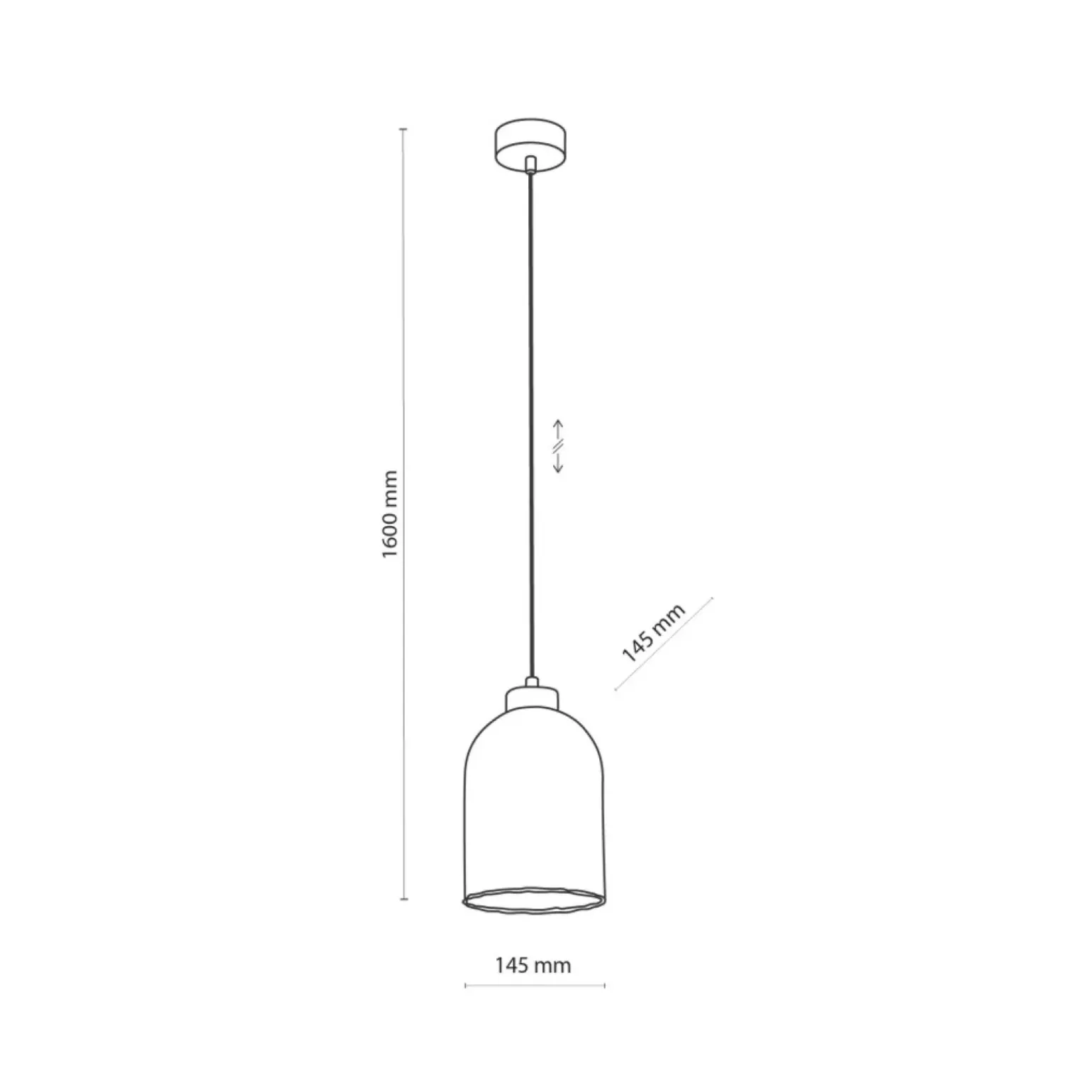 New Pojedynczy zwis z bursztynowym kloszem TK 5623 z serii SATIPO | Kaja Żyrandole Nowoczesne