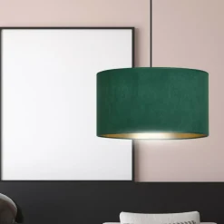 Best Sale Pojedynczy zwis z zielono-złotym abażurem 1051/1 HILDE | Kaja Żyrandole Nowoczesne