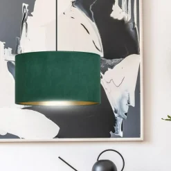 Best Sale Pojedynczy zwis z zielono-złotym abażurem 1051/1 HILDE | Kaja Żyrandole Nowoczesne