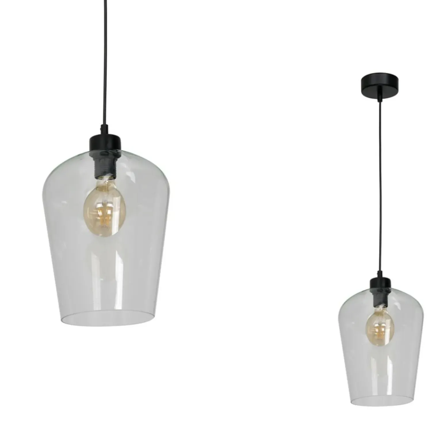 Best Pojedynczy zwis ze smukłym kloszem MLP6605 SANTIAGO | Kaja Oświetlenie Żyrandole Nowoczesne