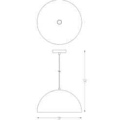 Best Półokrągła, biało-złota lampa wisząca do kuchni A8001XL-WH – VELA Żyrandole Nowoczesne