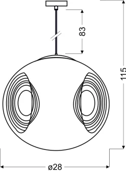 Sklep Kaja Pomarańczowa lampa wisząca do kuchni 31-51233 CLUB | Kaja Oświetlenie