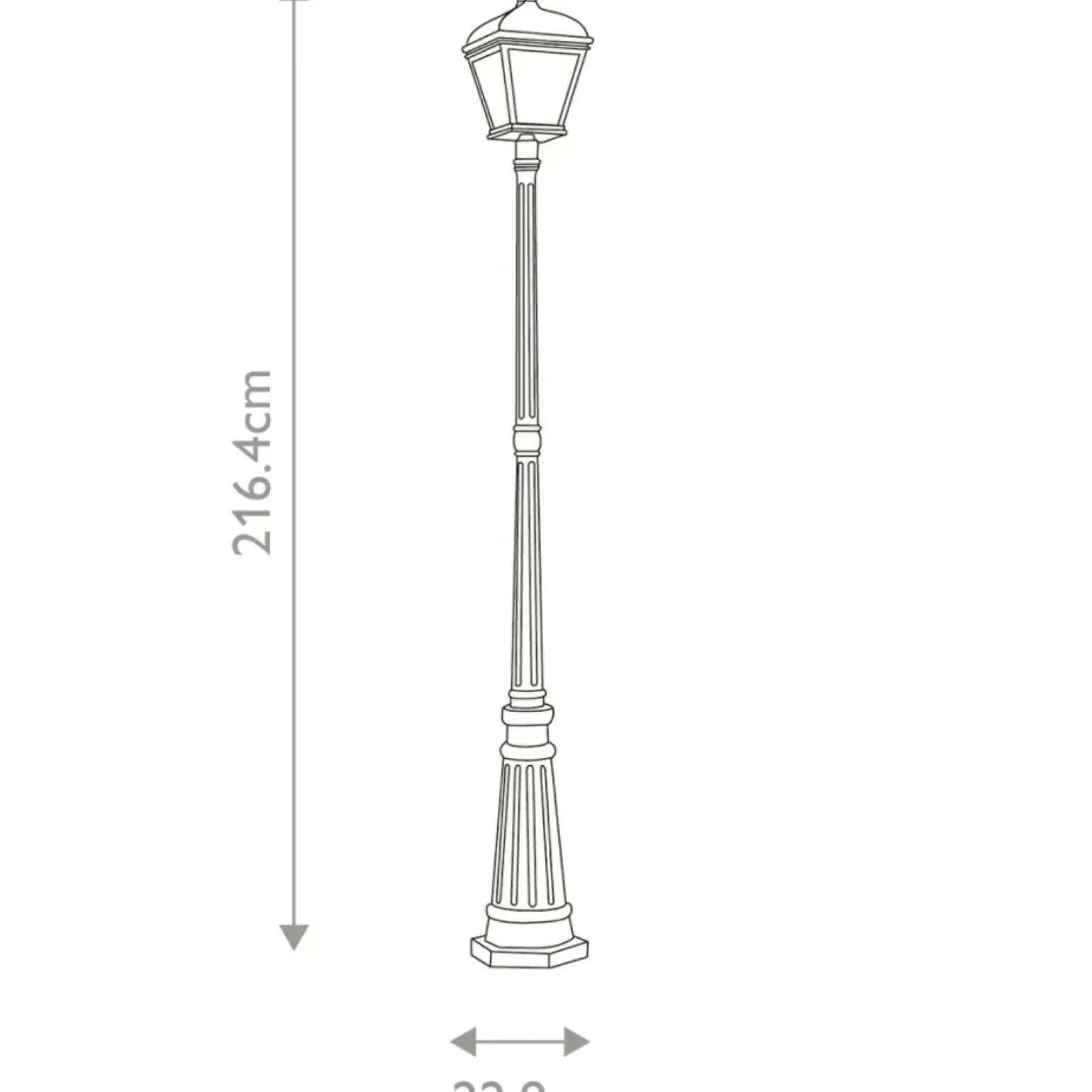 Sklep Kaja Ponad dwumetrowa lampa ogrodowa BAYVIEW-5L-BK z serii BAYVIEW