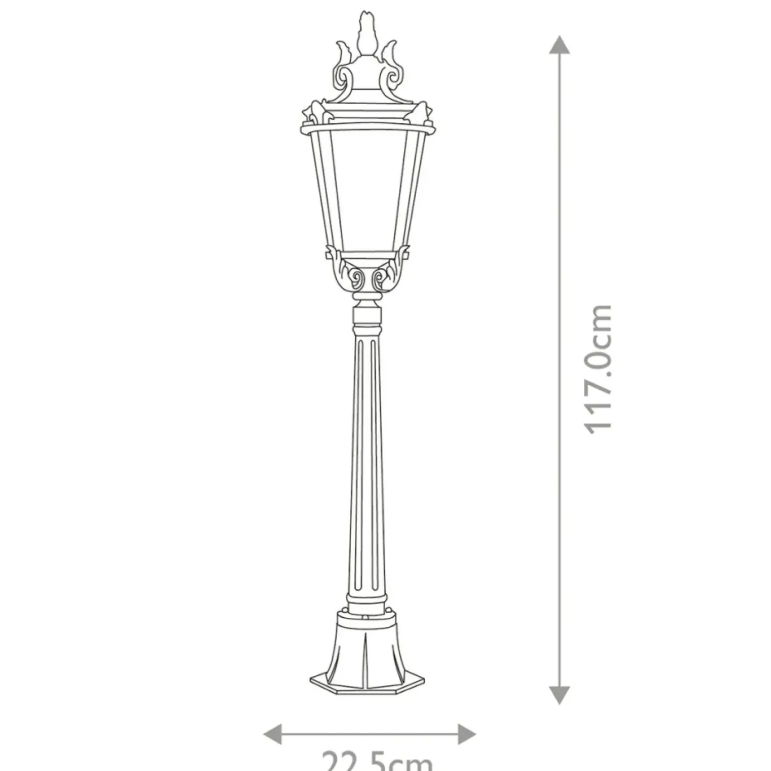 Sklep Kaja Ponad metrowa lampa ogrodowa BT4-M z serii BALTIMORE