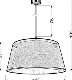 Sklep Kaja Ponadczasowa, abażurowa lampa wisząca 31-24824 CHARLIE | Kaja