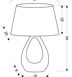 Sklep Kaja Ponadczasowa, abażurowa lampka stołowa 41-79954 ROMANO | Kaja