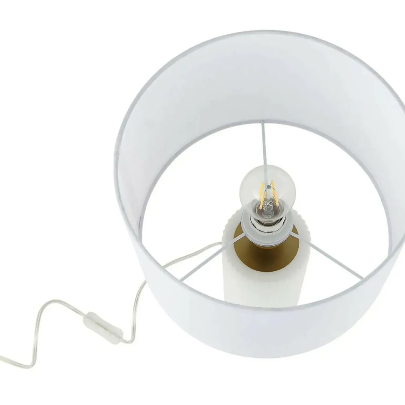 Sklep Kaja Ponadczasowa, abażurowa lampka stołowa LP-787/1T BIAŁA TOKIO | Kaja