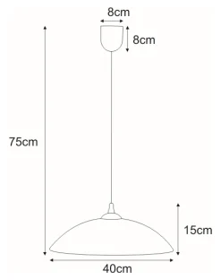 Sklep Kaja Ponadczasowa biało-brązowa lampa wisząca K-3511 UFO | Kaja Oświetlenie