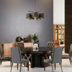 Shop Ponadczasowa, brązowa lampa wisząca BALANCE5-BRPB z serii BALANCE Żyrandole Nowoczesne