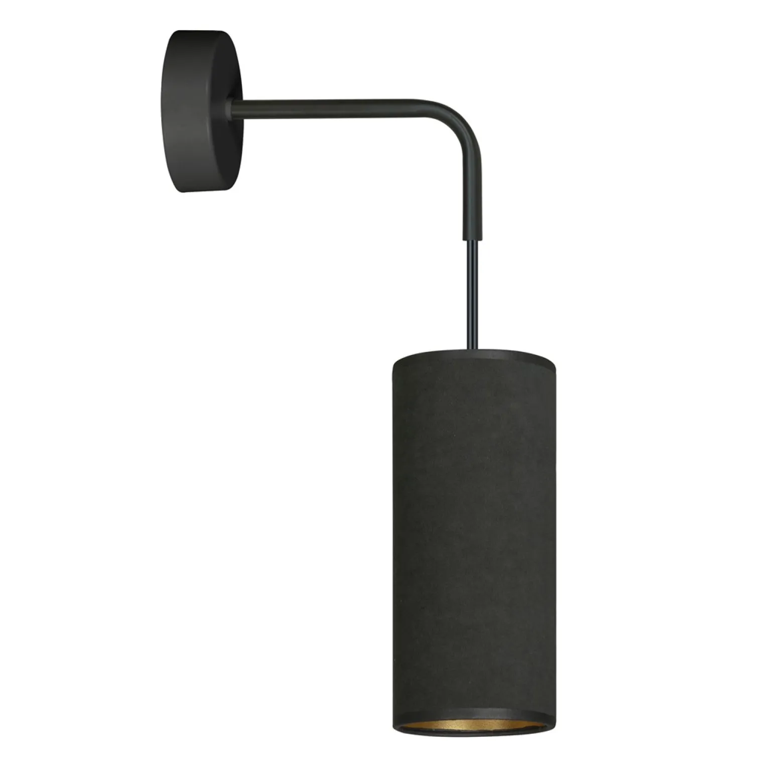 Sklep Kaja Ponadczasowa, czarno-złota lampa ścienna 1067/K1 BENTE | Kaja