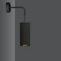 Sklep Kaja Ponadczasowa, czarno-złota lampa ścienna 1067/K1 BENTE | Kaja