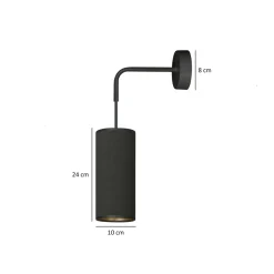 Sklep Kaja Ponadczasowa, czarno-złota lampa ścienna 1067/K1 BENTE | Kaja